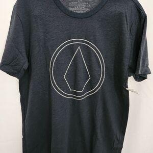 Volcom Men's Dark Blue Logo Tee